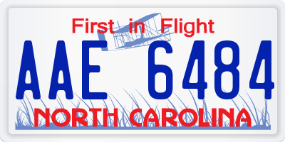 NC license plate AAE6484