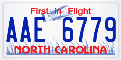 NC license plate AAE6779