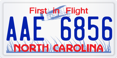 NC license plate AAE6856