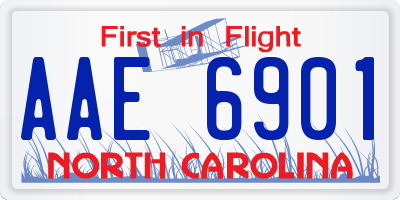 NC license plate AAE6901