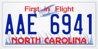 NC license plate AAE6941