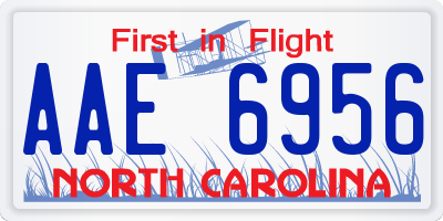NC license plate AAE6956