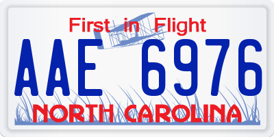 NC license plate AAE6976