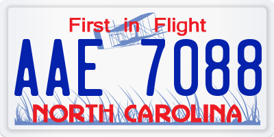 NC license plate AAE7088