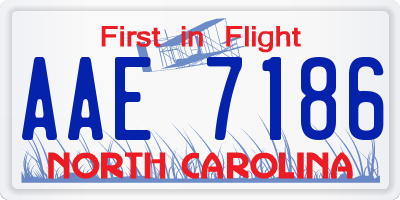 NC license plate AAE7186