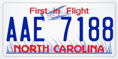 NC license plate AAE7188