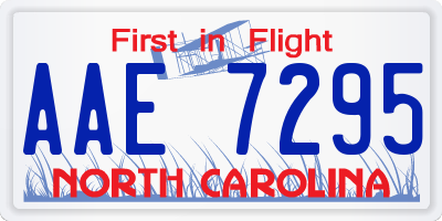 NC license plate AAE7295