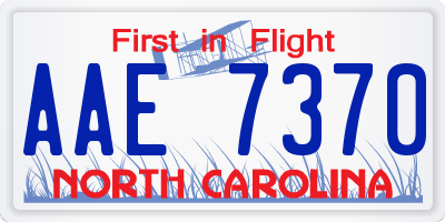 NC license plate AAE7370