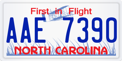 NC license plate AAE7390
