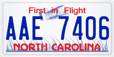 NC license plate AAE7406