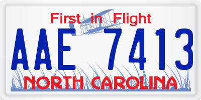 NC license plate AAE7413
