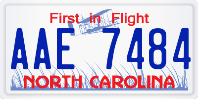 NC license plate AAE7484