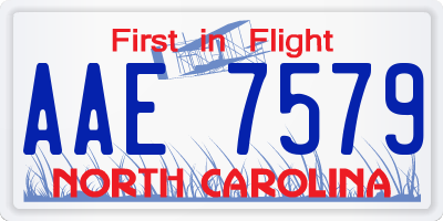 NC license plate AAE7579