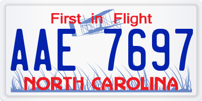 NC license plate AAE7697