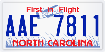 NC license plate AAE7811