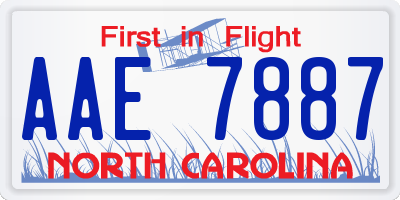 NC license plate AAE7887