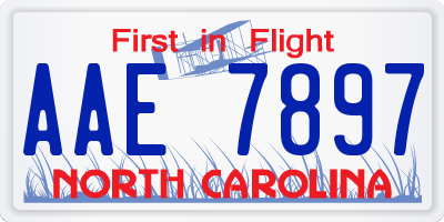 NC license plate AAE7897