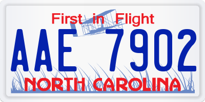 NC license plate AAE7902