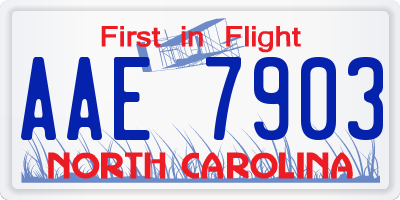 NC license plate AAE7903