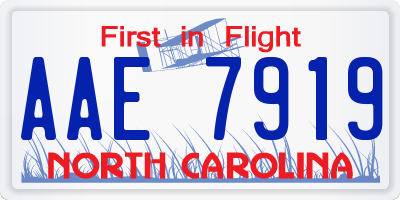 NC license plate AAE7919