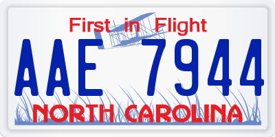 NC license plate AAE7944