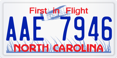 NC license plate AAE7946