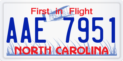 NC license plate AAE7951
