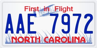 NC license plate AAE7972