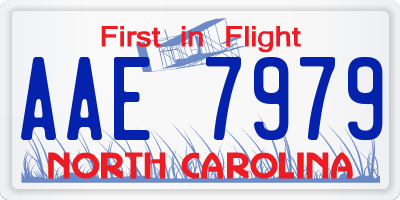 NC license plate AAE7979