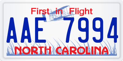 NC license plate AAE7994