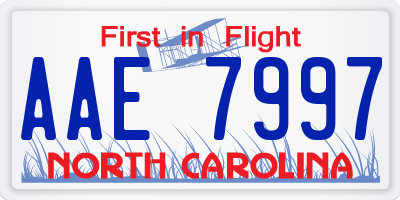 NC license plate AAE7997