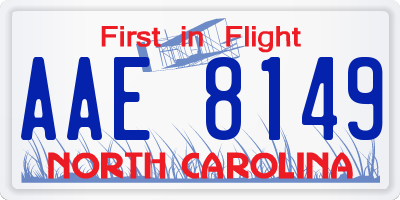NC license plate AAE8149