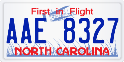 NC license plate AAE8327