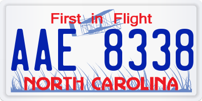 NC license plate AAE8338