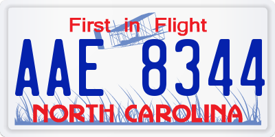NC license plate AAE8344