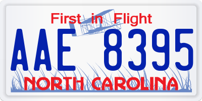NC license plate AAE8395
