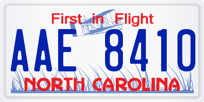NC license plate AAE8410