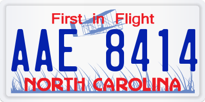 NC license plate AAE8414