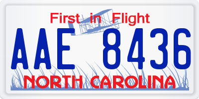 NC license plate AAE8436