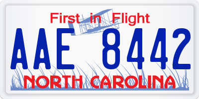 NC license plate AAE8442