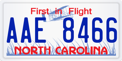 NC license plate AAE8466