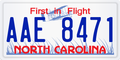 NC license plate AAE8471