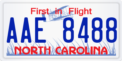 NC license plate AAE8488