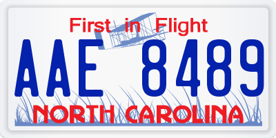 NC license plate AAE8489