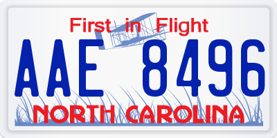 NC license plate AAE8496