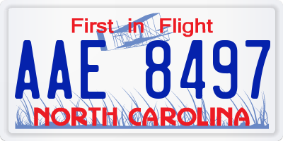 NC license plate AAE8497
