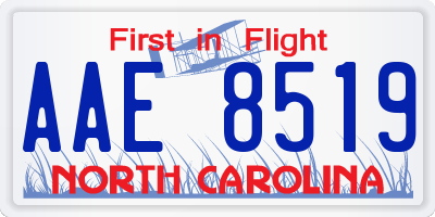 NC license plate AAE8519