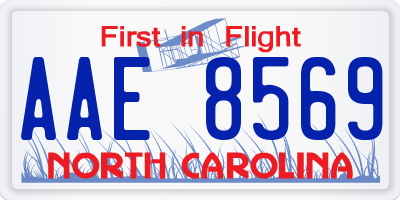 NC license plate AAE8569