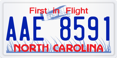 NC license plate AAE8591