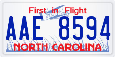 NC license plate AAE8594